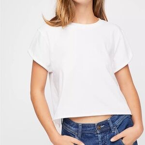Free People White Tee